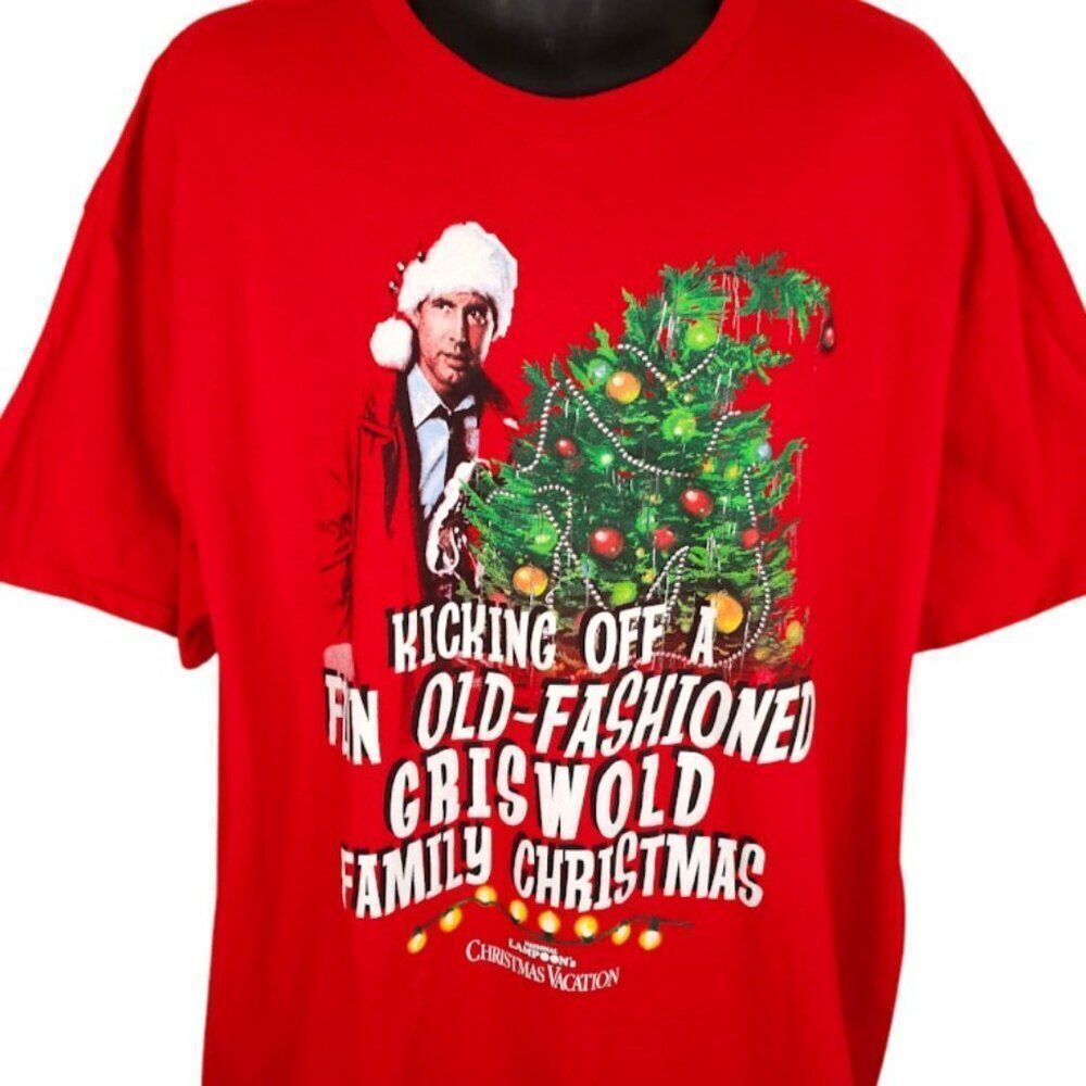 Christmas Vacation T Shirt Mens Size 2XL Red National Lampoon Holiday Movie